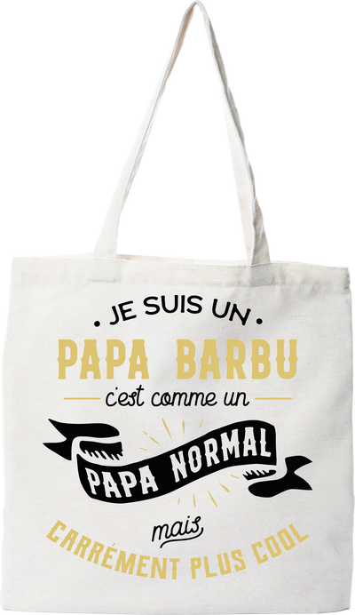 Tote bag coton recyclé papa barbu