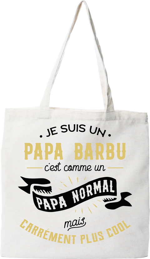 Tote bag coton recyclé papa barbu
