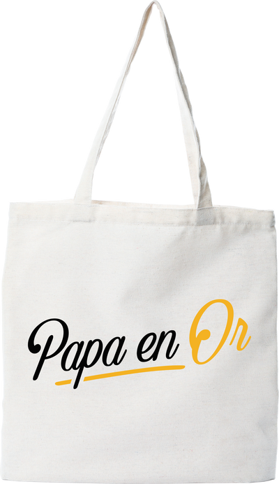 Tote bag coton recyclé papa en or