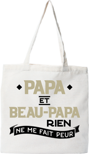Tote bag coton recyclé papa et beau papa