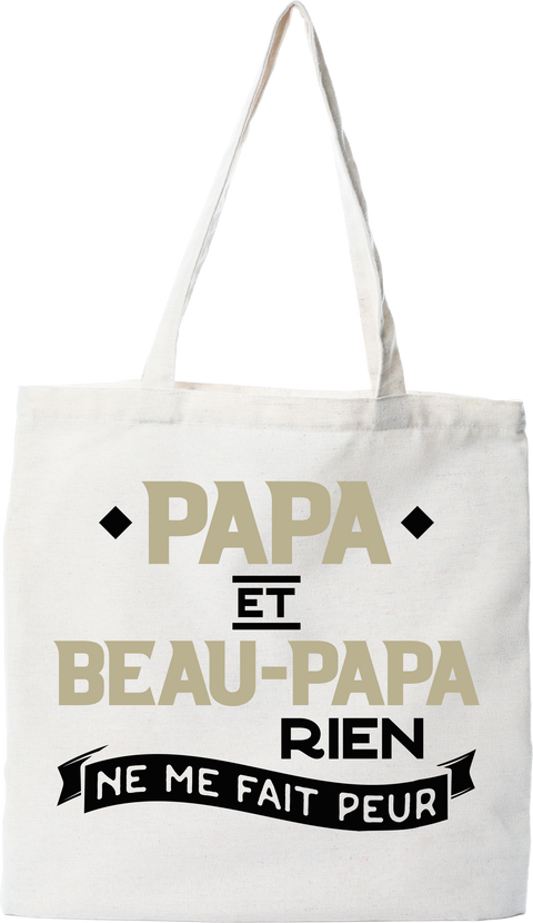 Tote bag coton recyclé papa et beau papa
