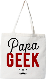 Tote bag coton recyclé papa geek