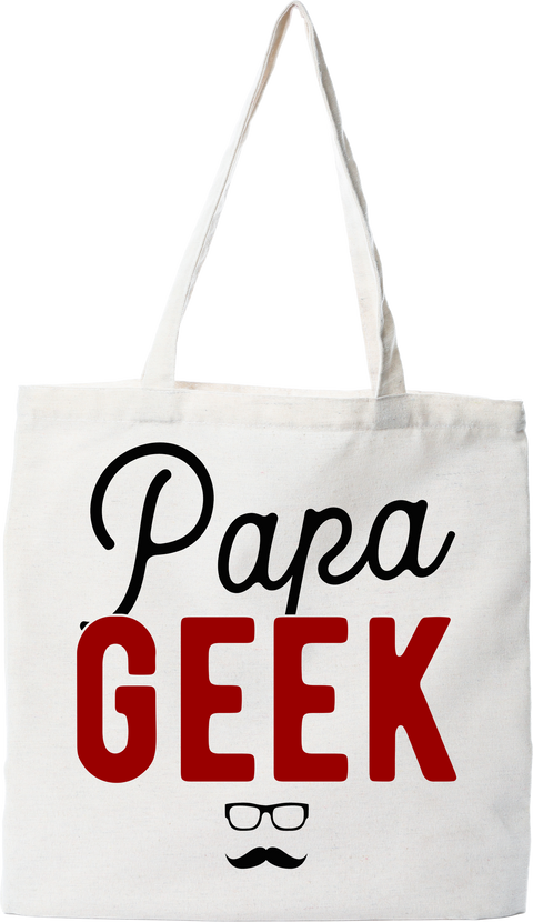 Tote bag coton recyclé papa geek