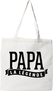 Tote bag coton recyclé papa la légende