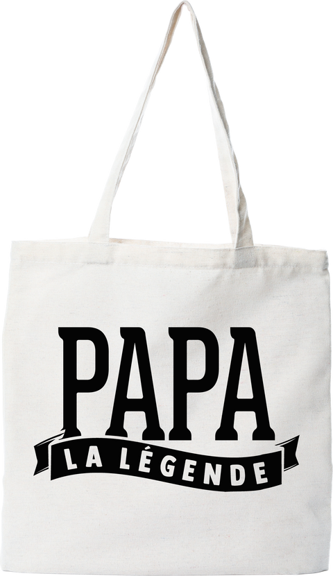 Tote bag coton recyclé papa la légende
