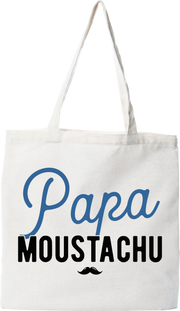 Tote bag coton recyclé papa moustachu