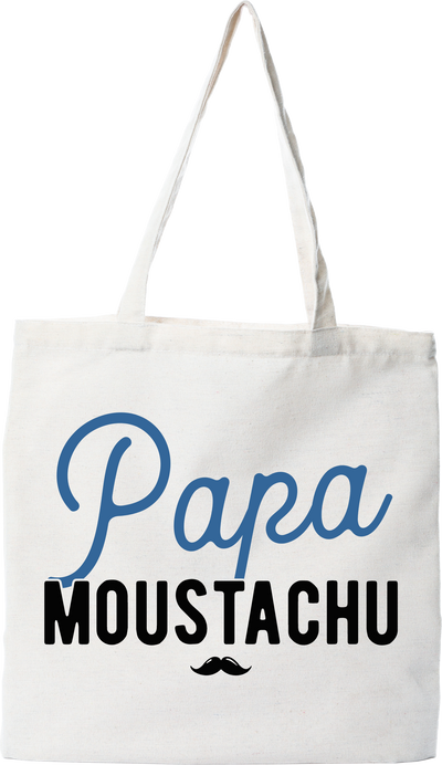 Tote bag coton recyclé papa moustachu