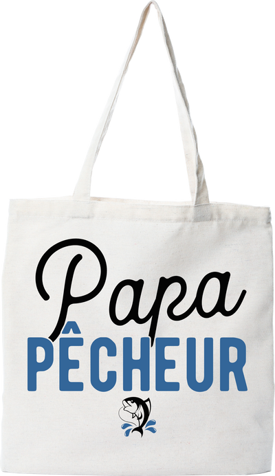 Tote bag coton recyclé papa pêcheur