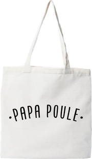 Tote bag coton recyclé papa poule