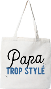 Tote bag coton recyclé papa trop stylé