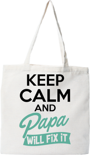 Tote bag coton recyclé papa will fix it