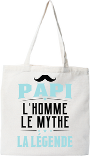 Tote bag coton recyclé papi la légende 2