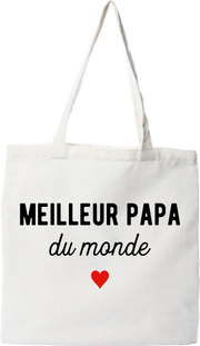 Tote bag coton recyclé pas cher meilleur papa du monde