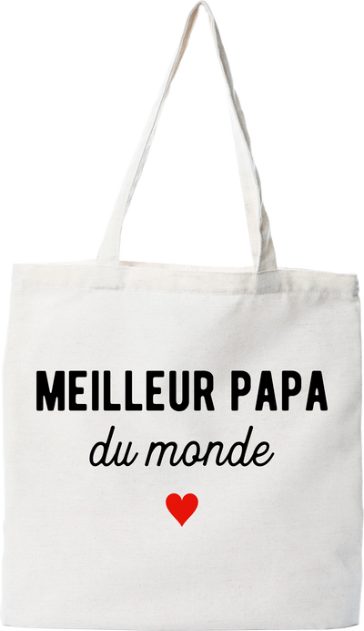 Tote bag coton recyclé pas cher meilleur papa du monde