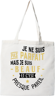 Tote bag coton recyclé pas parfait mais beauf