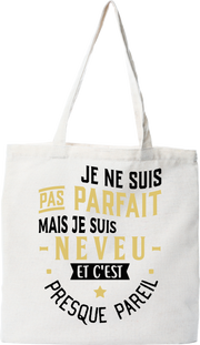 Tote bag coton recyclé pas parfait mais neveu