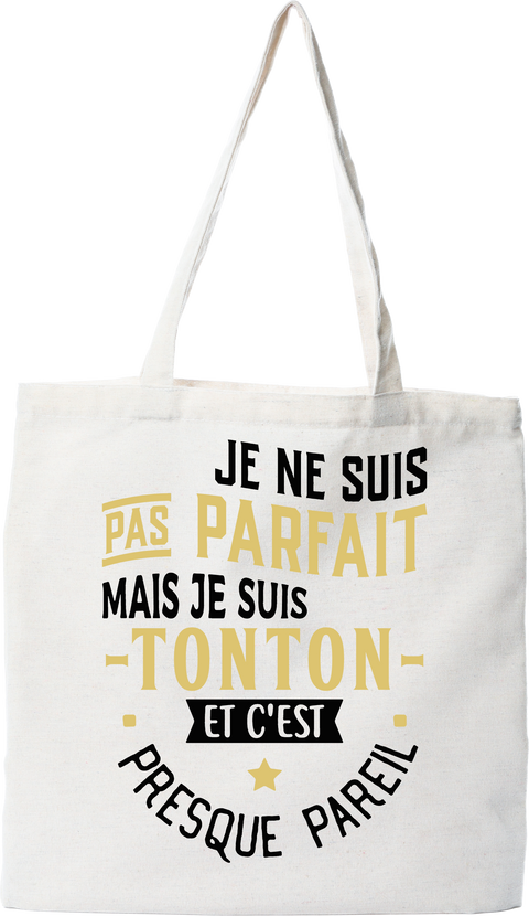 Tote bag coton recyclé pas parfait mais tonton