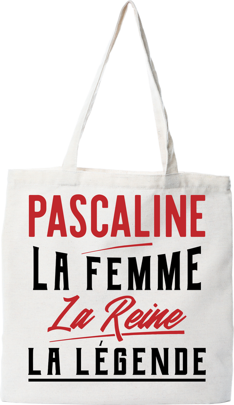 Tote bag coton recyclé pascaline la femme la reine la légende
