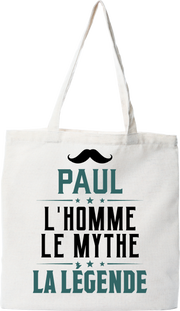 Tote bag coton recyclé paul l'homme le mythe la légende