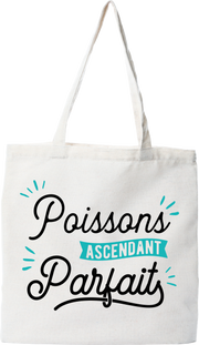 Tote bag coton recyclé poissons ascendant parfait