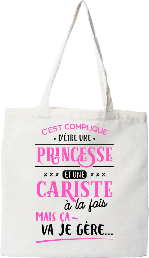 Tote bag coton recyclé princesse et cariste