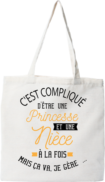 Tote bag coton recyclé princesse et nièce