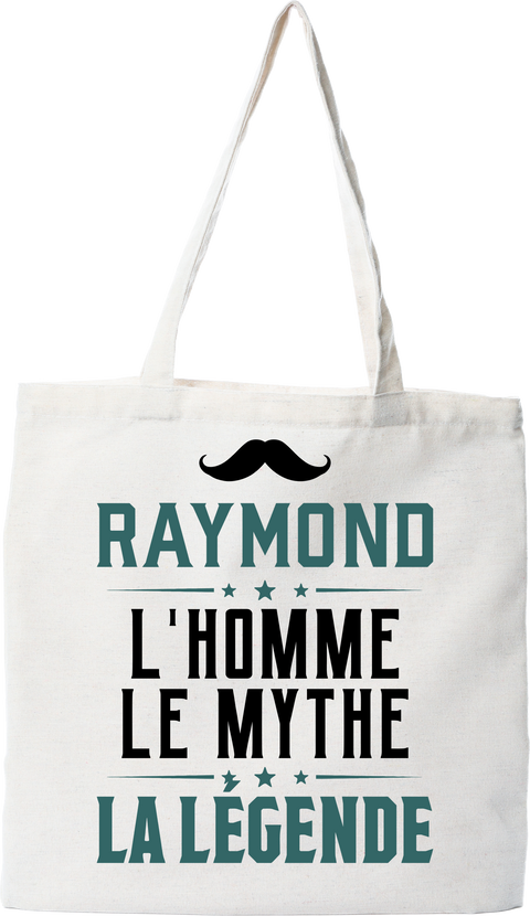 Tote bag coton recyclé raymond l'homme le mythe la légende