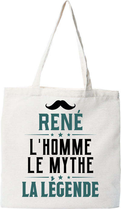 Tote bag coton recyclé rené l'homme le mythe la légende