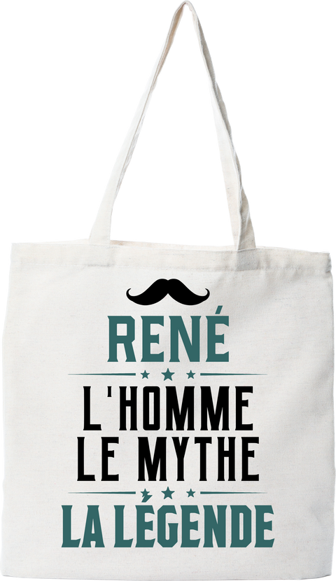 Tote bag coton recyclé rené l'homme le mythe la légende