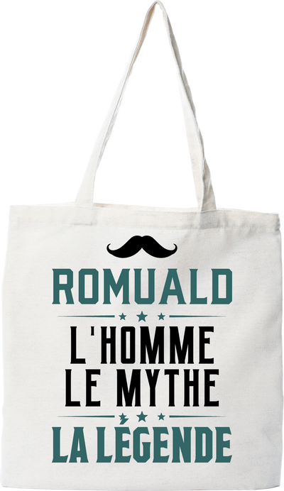 Tote bag coton recyclé romuald l'homme le mythe la légende
