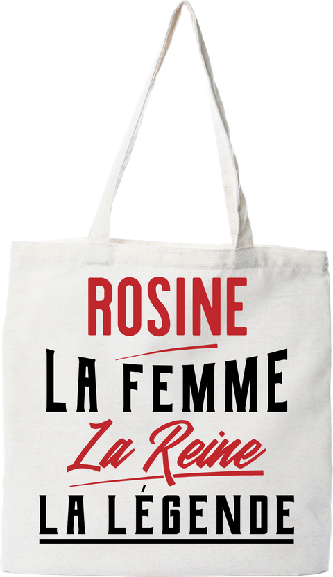 Tote bag coton recyclé rosine la femme la reine la légende