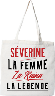 Tote bag coton recyclé séverine la femme la reine la légende