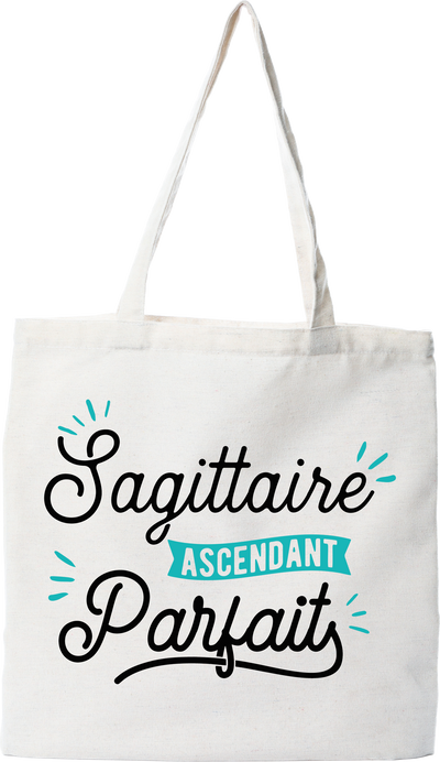 Tote bag coton recyclé sagittaire ascendant parfait