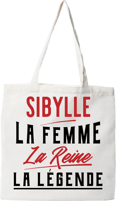 Tote bag coton recyclé sibylle la femme la reine la légende