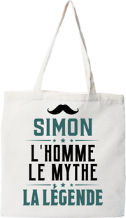 Tote bag coton recyclé simon l'homme le mythe la légende