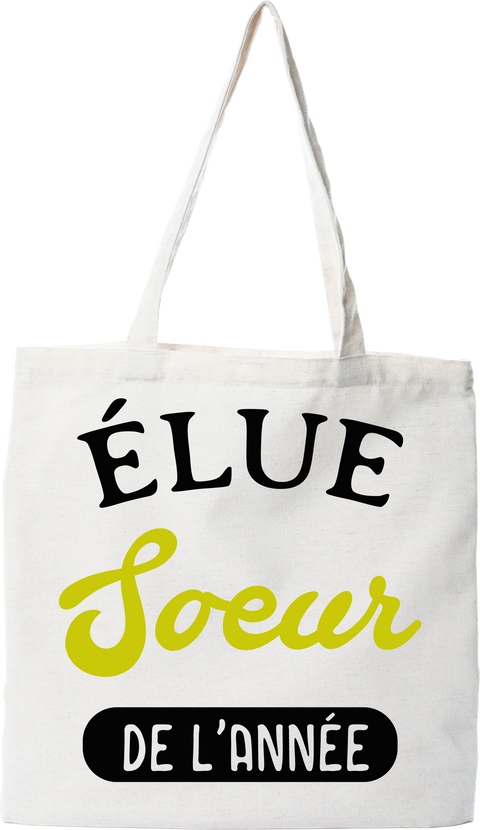 Tote bag coton recyclé soeur de l'année