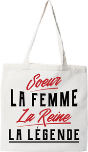 Tote bag coton recyclé soeur la légende
