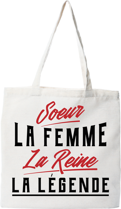 Tote bag coton recyclé soeur la légende