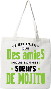 Tote bag coton recyclé soeurs de mojito