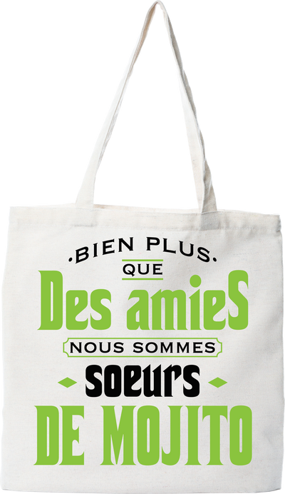 Tote bag coton recyclé soeurs de mojito