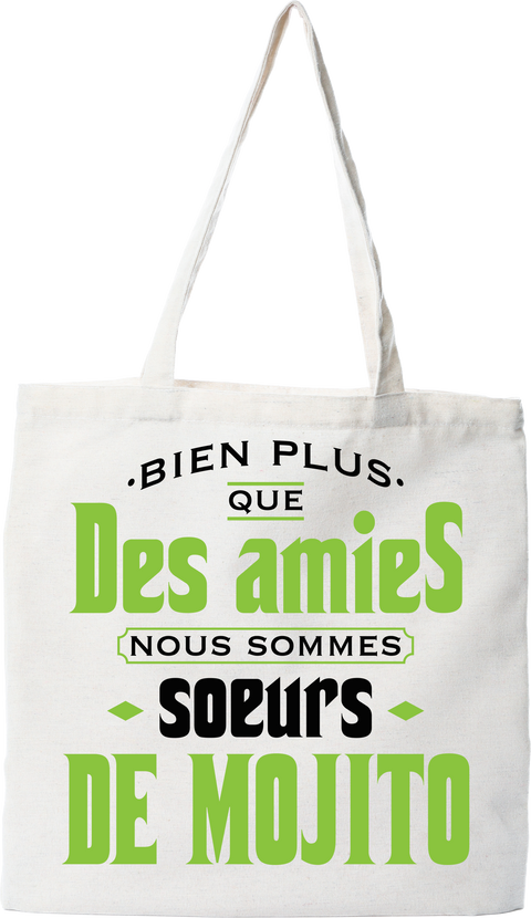 Tote bag coton recyclé soeurs de mojito