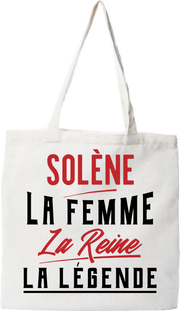 Tote bag coton recyclé solène la femme la reine la légende