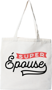 Tote bag coton recyclé super épouse