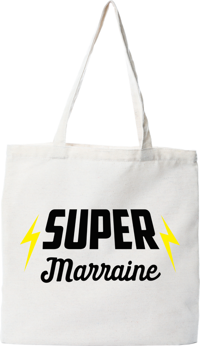 Tote bag coton recyclé super marraine