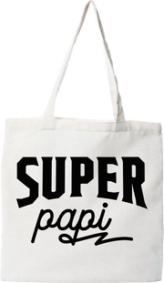 Tote bag coton recyclé super papi 2