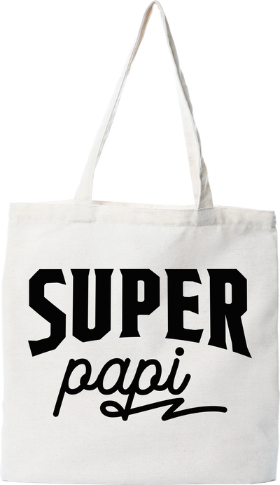 Tote bag coton recyclé super papi 2