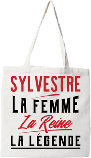 Tote bag coton recyclé sylvestre la femme la reine la légende