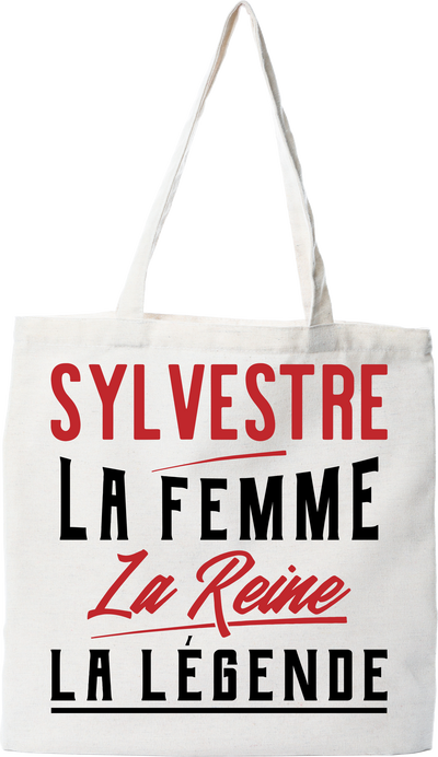 Tote bag coton recyclé sylvestre la femme la reine la légende