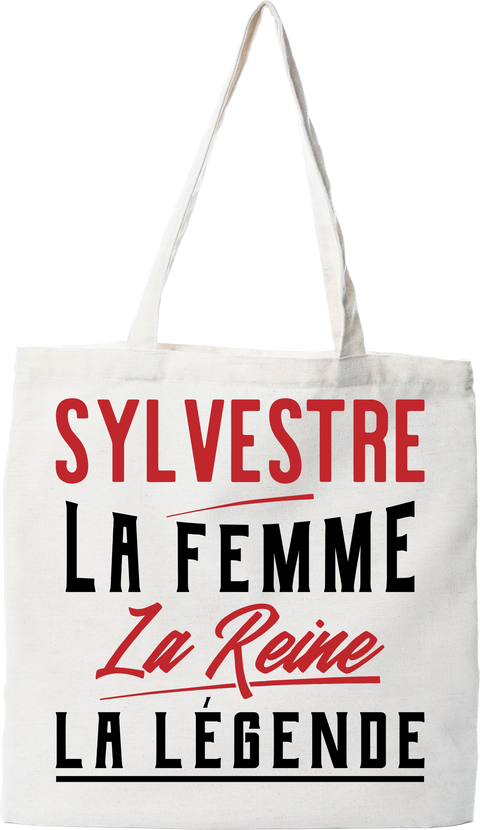 Tote bag coton recyclé sylvestre la femme la reine la légende