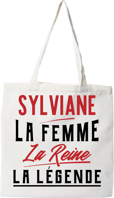 Tote bag coton recyclé sylviane la femme la reine la légende